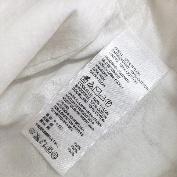 Tommy Bahama ~Woman Size 8~ White Textured Print Cotton Pencil Skirt Fully Lined - Picture 5 of 9